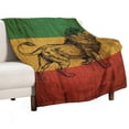 thumbnail image 1 of Jamaican Rasta Lion Wooden Flag Super Soft Blanket Flannel Throw Blanket Flannel Microfiber Blankets for Couch Bed Sofa Fluffy and Warm 60"x80", 1 of 9
