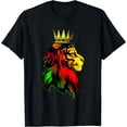 thumbnail image 1 of Jamaican Reggae Rasta Lion Music Tee - Rastafarian Vibes, 1 of 4