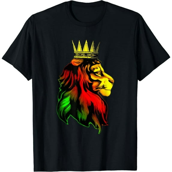 Jamaican Reggae Rasta Lion Music Tee - Rastafarian Vibes
