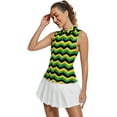 thumbnail image 1 of Jamaican Stripes Sleeveless Golf Shirts For Women Moisture Wicking Sports V-Neck Polo Lightweight Quick Dry Womens Tank Tops 4XL, 1 of 9