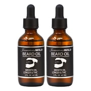 Jamaican Wild Beard Oil Growth Oil Longer&Thic (Black) 2oz (Pack of 2)