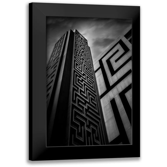 Jamal, Khalid 11x14 Black Modern Framed Museum Art Print Titled - Double Maze