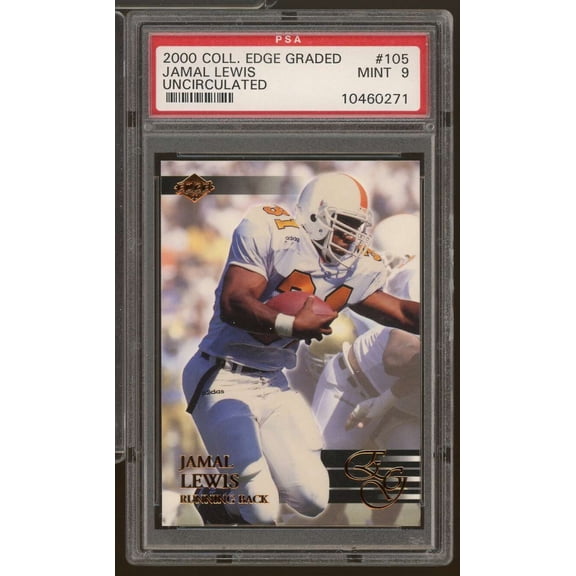 Jamal Lewis Rookie Card 2000 Coll. Edge Graded Uncirculated #105 PSA 9