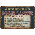 thumbnail image 1 of Jamarcus's Man Cave Rules Chic Rustic Green Sign Home 8x12 Metal 108120049963, 1 of 1