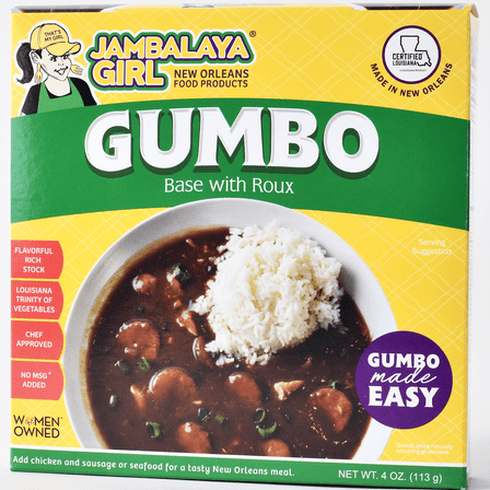 Jambalaya Girl Gumbo Base with Roux 4 oz. Dry Packaged Meal