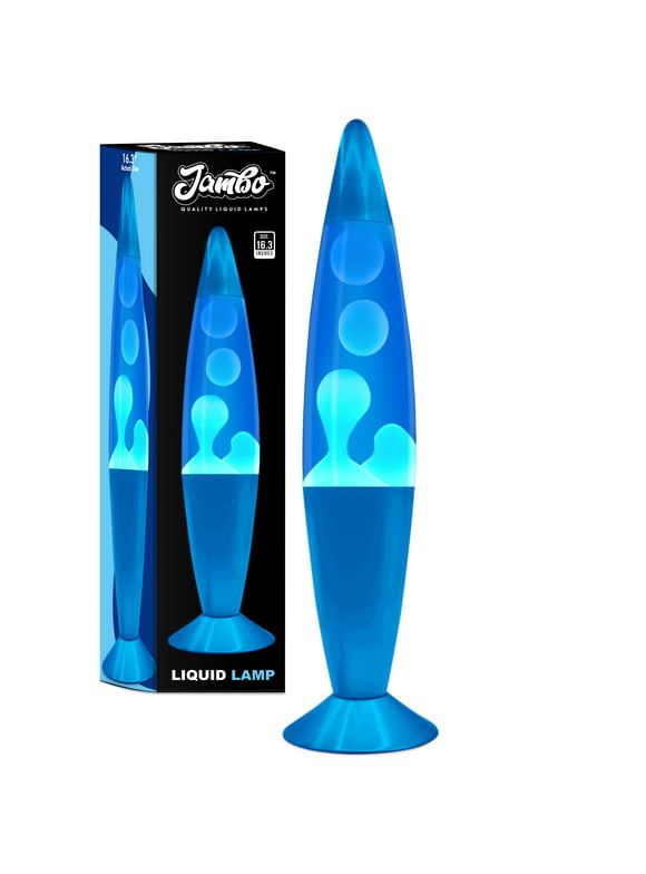 Jambo 16" inch Arctic Blue Liquid Lamp (Blue Base, Blue Liquid, White Wax)