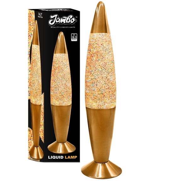 Jambo 16-inch Gold Rainbow Glitter Lamp