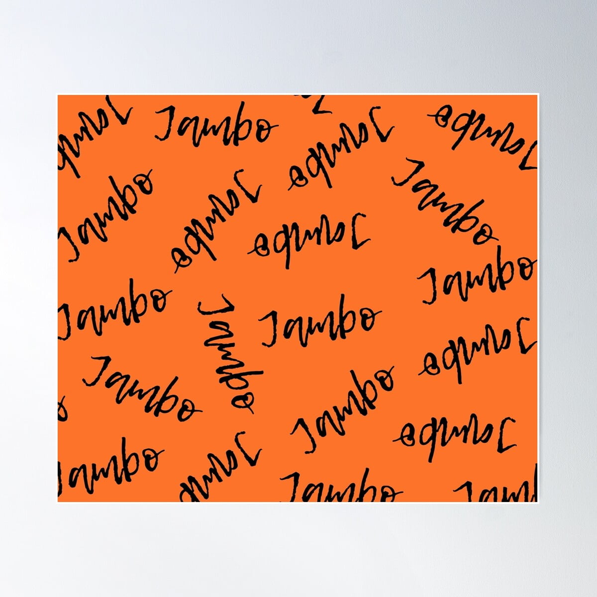 Jambo (Black And Orange) - Africa Swahili Quote Poster Wall Art, Modern  Wall Decor For Living Room Bedroom, 24x36 UNFRAMED - Walmart.com