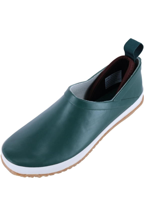 Jambu Women's Bumblebee Garden Ready Slip-On Waterproof Shoes, Hunter Green \ Brown,9.5 M US