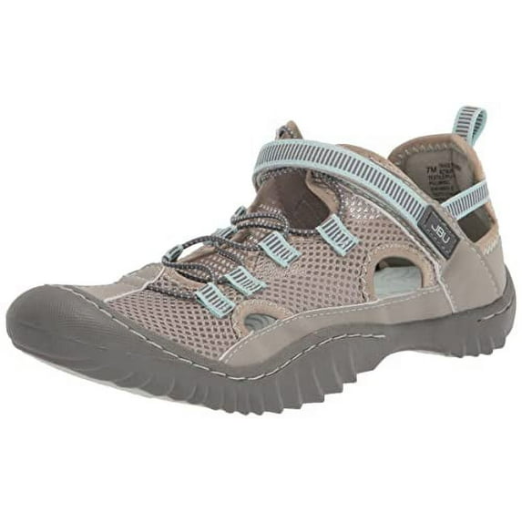 Jambu Women's Tahoe Mj Water Ready Flat Shoes, Light Grey \ Teal,9 M US