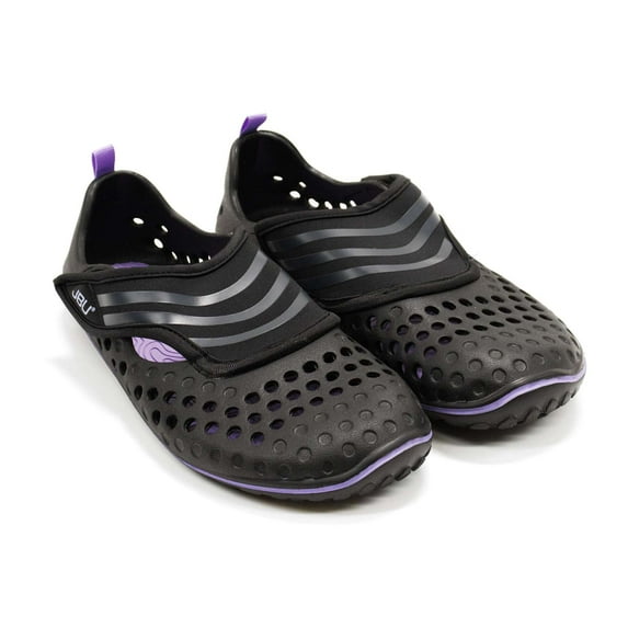 Jambu Women's Waterfall Water Ready Slip-On Flats, Black \ Lavender,8 M US