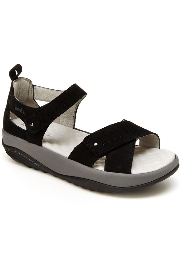 Womens Sedona Strap Sandals Comfort Black 6.5 Wide (C,D,W)
