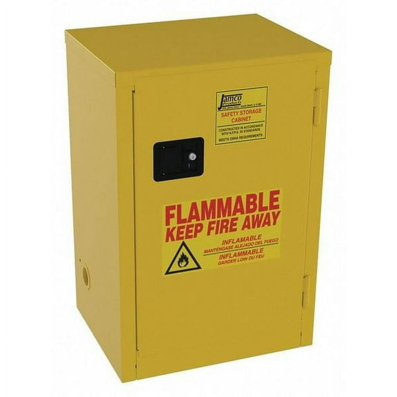 Jamco Flammable Safety Cabinet,12 Gal.,Yellow BJ12YP
