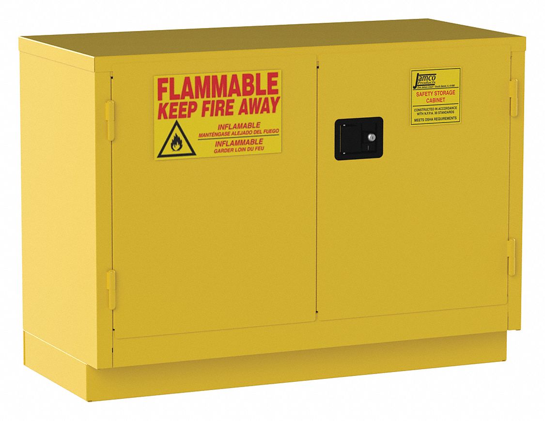 Jamco Flammable Safety Cabinet,30 Gal.,Yellow BT30YP - Walmart.com