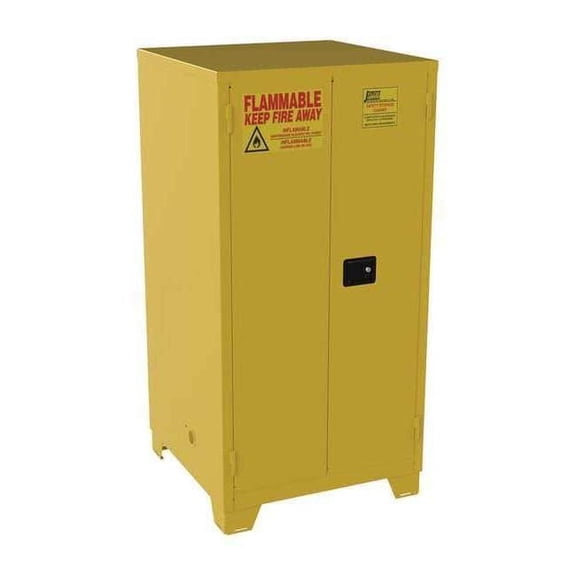Jamco Flammable Safety Cabinet,60 Gal.,Yellow FS60YP