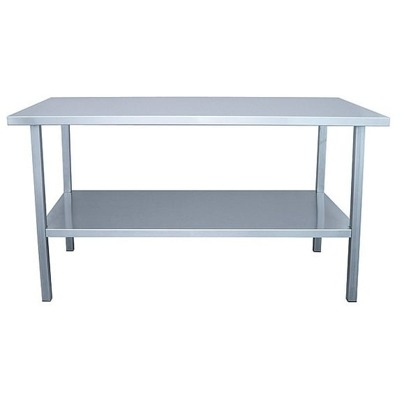 Jamco Workbenches, Stainless Steel, 72" W, 34" Height, 1200 lb., Straight UK372