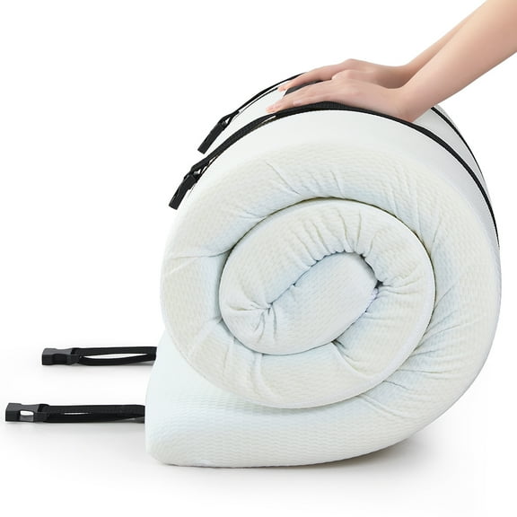 Jamdok 3Inch Cot Mattress Topper,Narrow Twin Gel Memory Foam Pad for Camping Cot,Sofa Bed,Pull Out Chair Cushion,Portable,Cool (75 x 30")