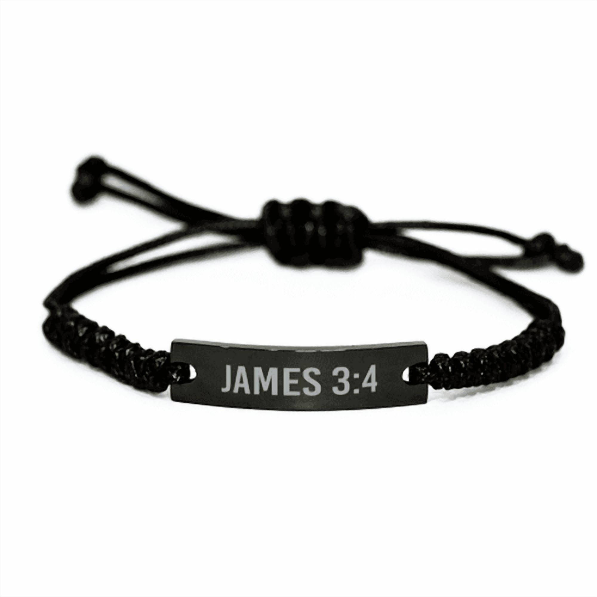 James 3 4 Bracelet James 3:4 Gift Bible Verse Scripture Stainless Steel ...