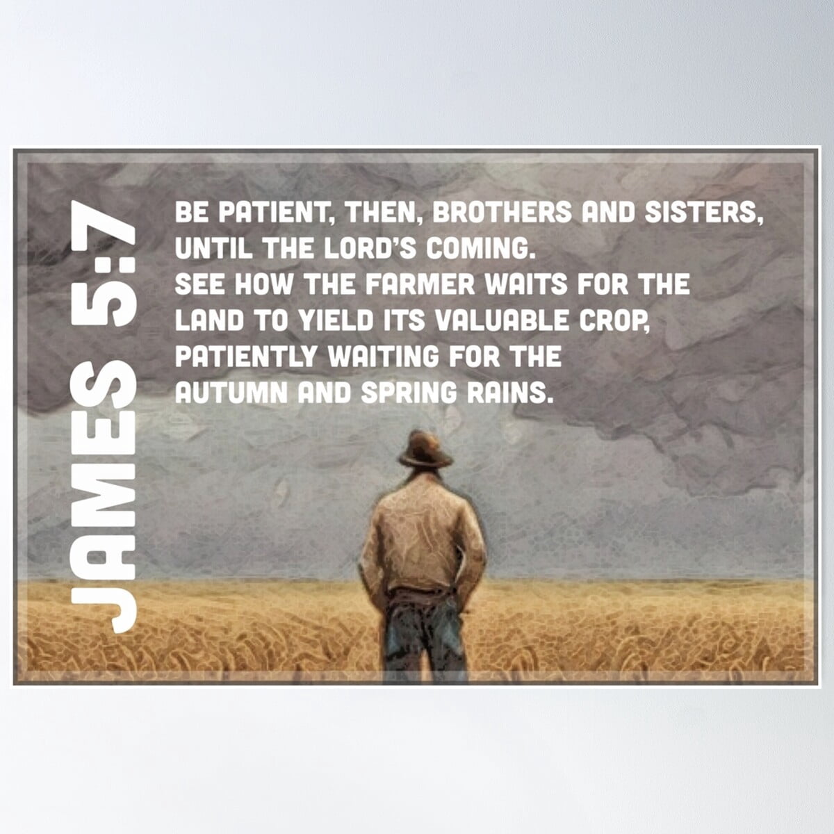 James 5:7 Poster Wall Art, Modern Wall Decor For Living Room Bedroom ...