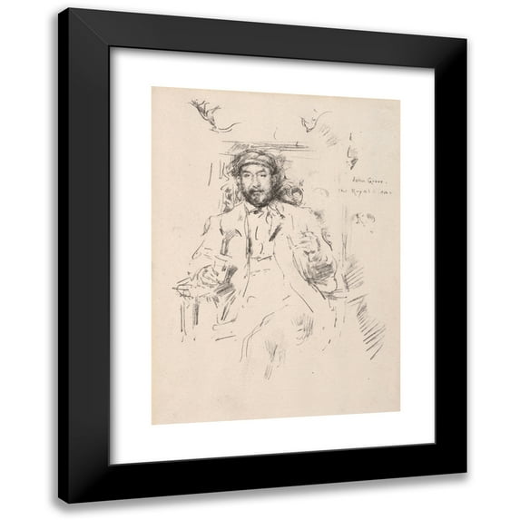 James Abbott McNeill Whistler 11x14 Black Modern Framed Museum Art Print Titled - John Grove (1895)