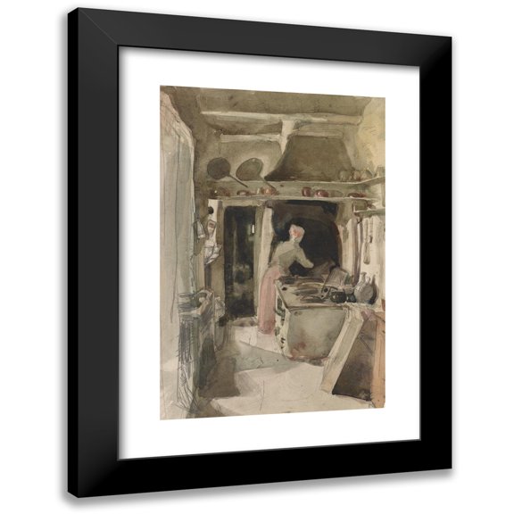 James Abbott McNeill Whistler 11x14 Black Modern Framed Museum Art Print Titled - The Kitchen (1858)