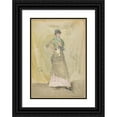 thumbnail image 1 of James Abbott McNeill Whistler 11x14 Black Ornate Wood Framed Double Matted Museum Art Print Titled: A Note in Green (1883-1884), 1 of 5