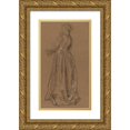 thumbnail image 1 of James Abbott McNeill Whistler 12x18 Gold Ornate Wood Frame and Double Matted Museum Art Print Titled - Woman with a Fan (1873-1875), 1 of 4