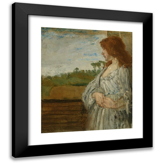 James Abbott McNeill Whistler 15x17 Black Modern Framed Museum Art Print Titled - A White Note (1861)