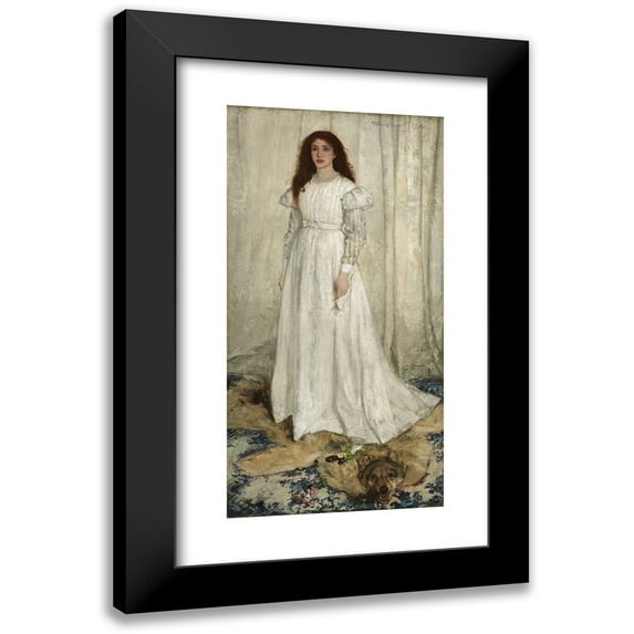 James Abbott McNeill Whistler 9x14 Black Modern Framed Museum Art Print Titled - Symphony in White, No. 1 - the White Girl (1862)