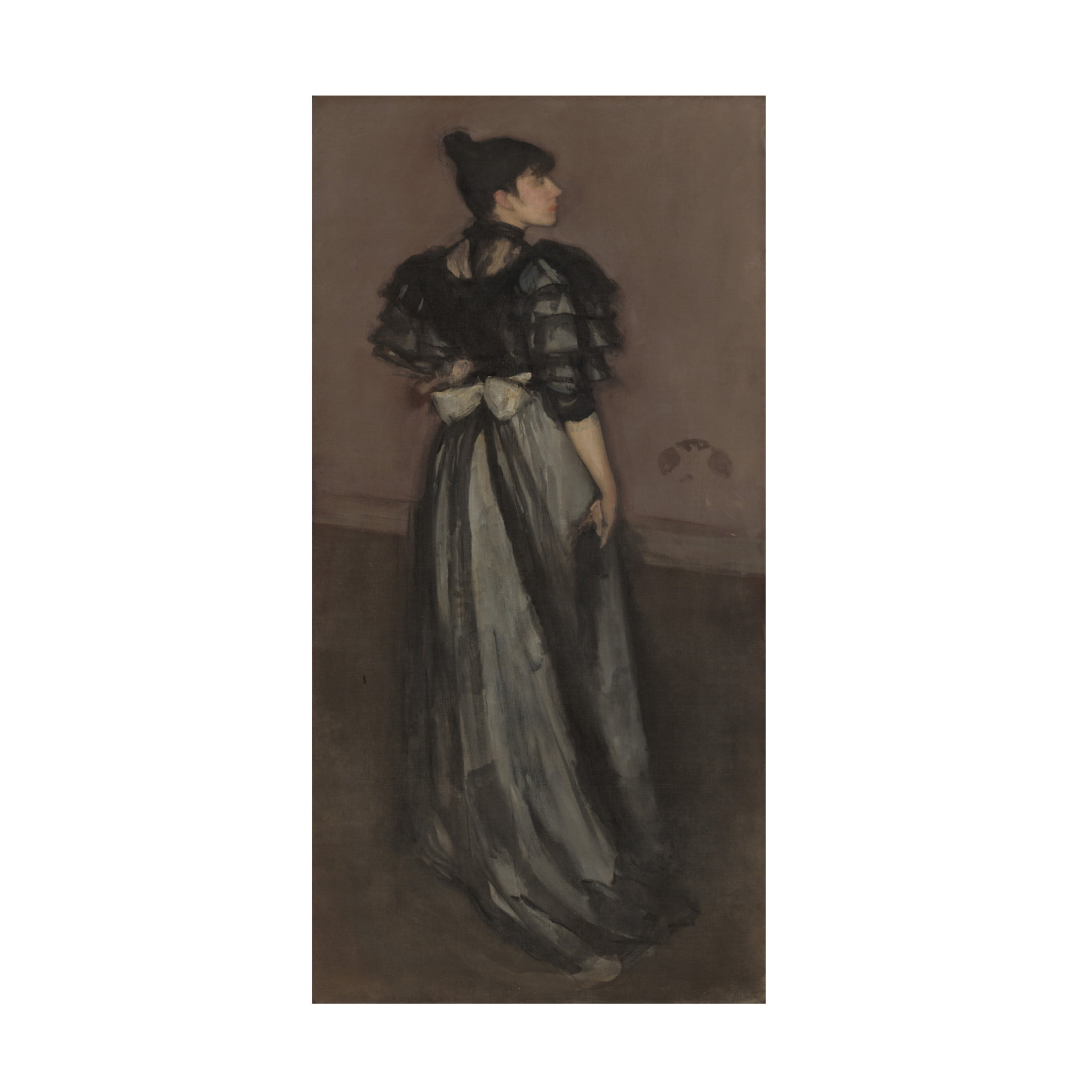 James Abbott McNeill Whistler 'Mother of Pearl and Silver: The Andalusian, c.1888-1900' Canvas Art - 12 x 24 Inches