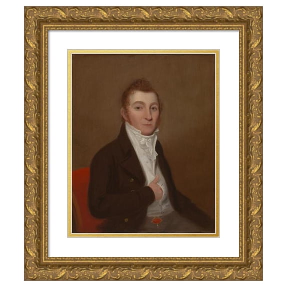 James Alexander Simpson 12x14 Gold Ornate Wood Frame and Double Matted Museum Art Print Titled - Thomas Davis (ca. 1815)