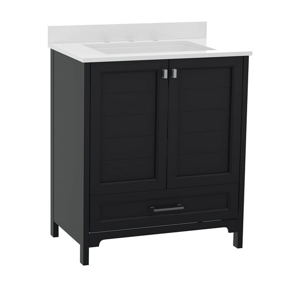 Flash Furniture Ffir11007 30" Free Standing Single Basin Vanity Set - Black