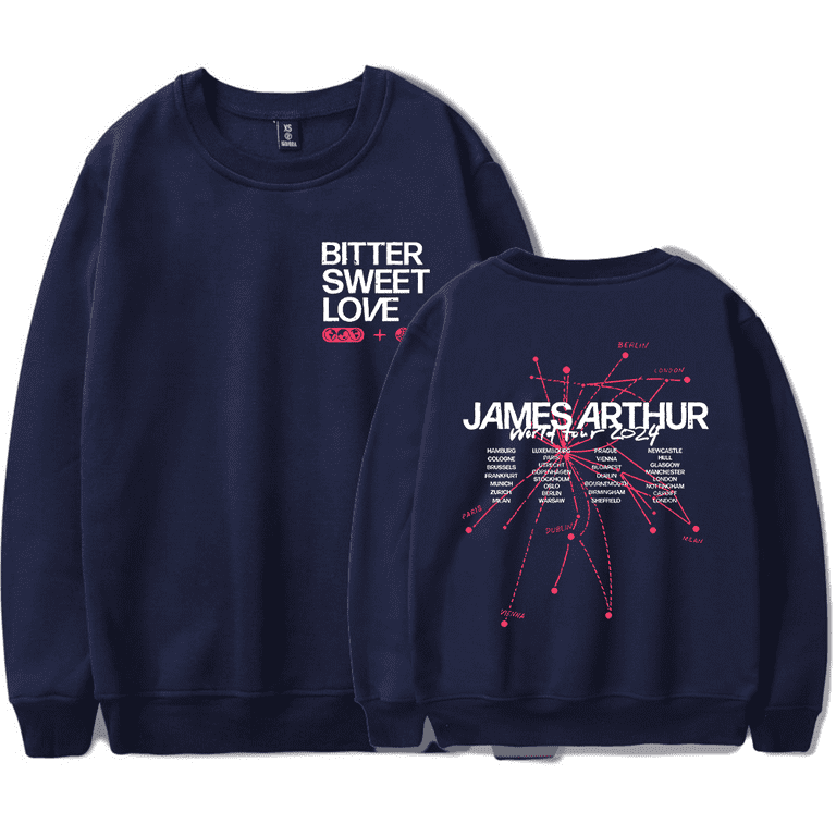 James Arthur Hoodie Bitter Sweet Love Tour Merch Casual Clothing Suit Unisex Crewncek Sweatshirt Walmart