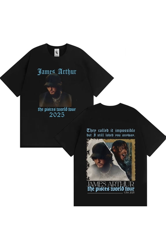 James Arthur Inspired Cotton T-Shirt - Unisex Oversized Y2K Graphic Crewneck Short Sleeve Casual Summer Streetwear