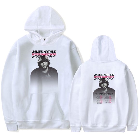 James Arthur Merch Hoodie Tour Print Pattern Unisex Fashionable Casual Long Sleeved Sports Pullover