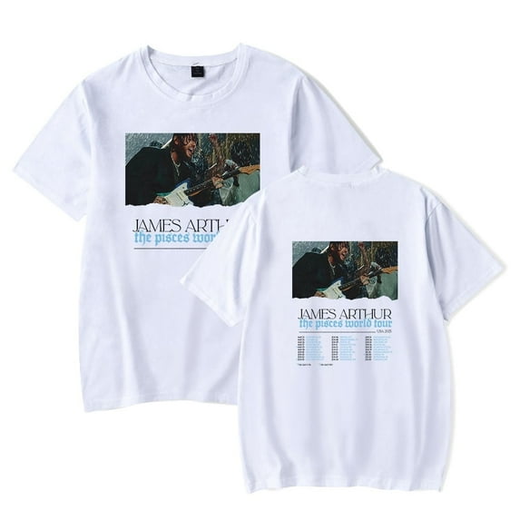 James Arthur Merch T-shirt Classic Printed Hip Hop Short Sleeve Role Playing Fashion Round Neck Top