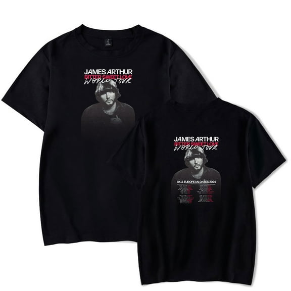 James Arthur Merch T-shirt Men's and Women's Round Neck Short Sleeve Top Summer