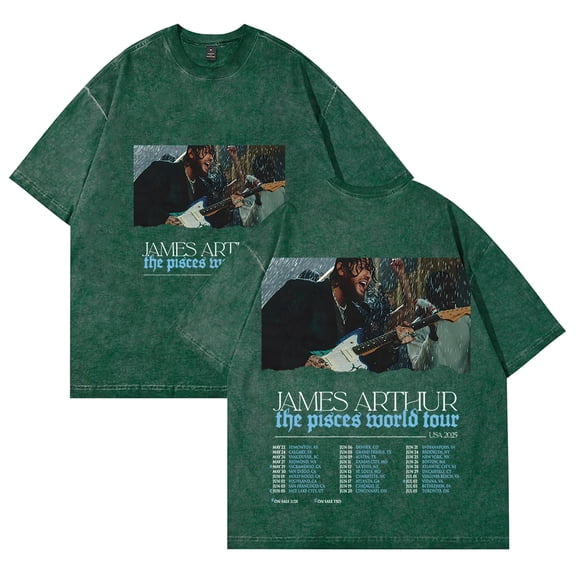 James Arthur Merch T-shirt Vintage Washed Design Unisex Cotton Short Sleeve Top