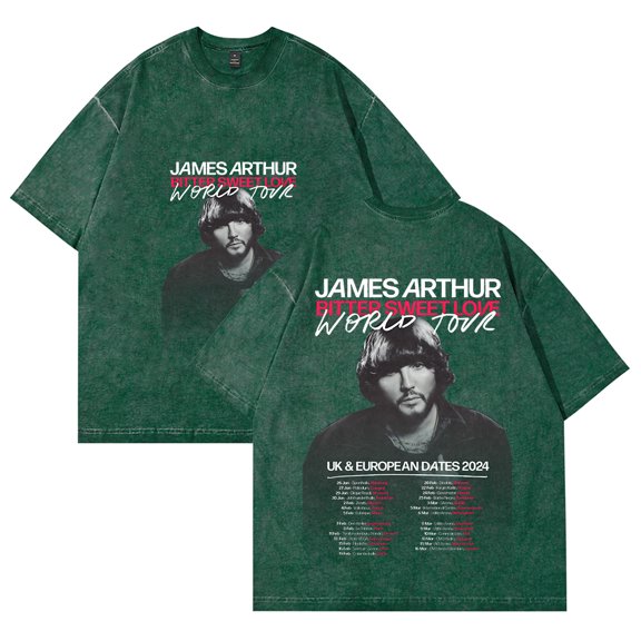 James Arthur Merch T-shirt Vintage Washed Design Unisex Cotton Short Sleeve Top