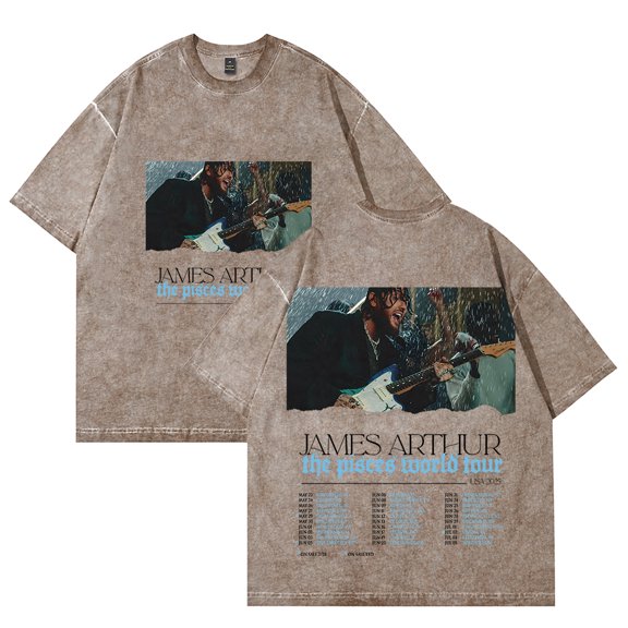 James Arthur Merch T-shirt Vintage Washed Design Unisex Cotton Short Sleeve Top