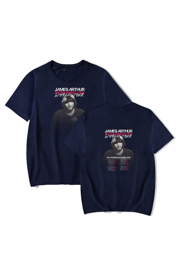 James Arthur Merch T-shirt With Fashionable Printing, Comfortable Short Sleeves, Trendy Unisex Pullover Top