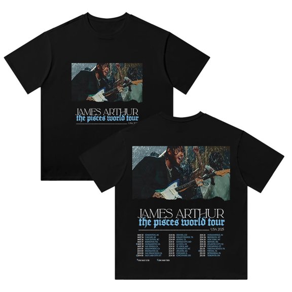 James Arthur Official Merch Unisex Crew Neck Short Sleeve Cotton Loose T-Shirt