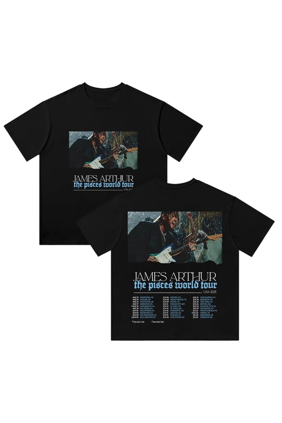 James Arthur Official Merch Unisex Crew Neck Short Sleeve Cotton Loose T-Shirt