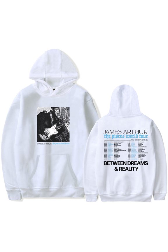 James Arthur The Pisces World Tour Inspired Fleece Lined Pullover Hoodie - Unisex Oversized Crewneck Long Sleeve Casual Autumn & Winter Streetwear