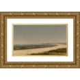 thumbnail image 1 of James Augustus Suydam 18x12 Gold Ornate Wood Frame and Double Matted Museum Art Print Titled - Beach Scene, Newport (1860), 1 of 4