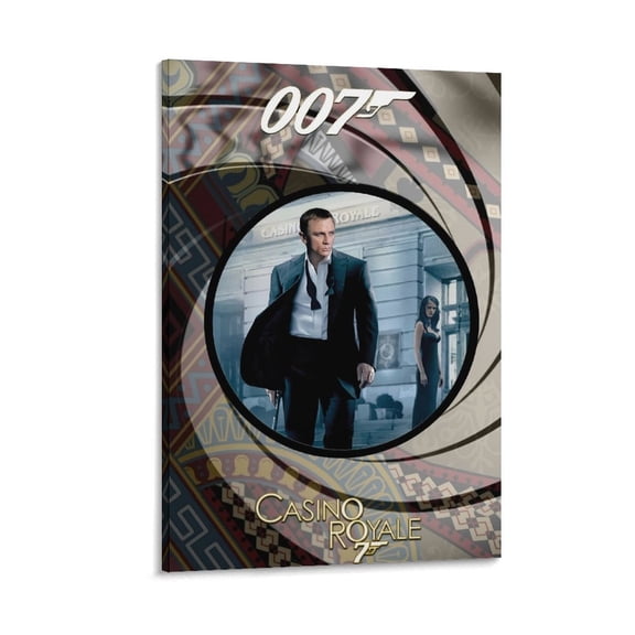 James Bond 007 Casino Royale Movie Print Poster (2) Canvas Wall Art Poster Decorative Bedroom Modern Home Print Picture Artworks Posters 24x36inch(60x90cm)