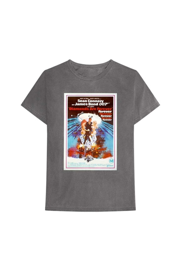 James Bond 007 Unisex T-Shirt Diamonds Are Forever (Small)