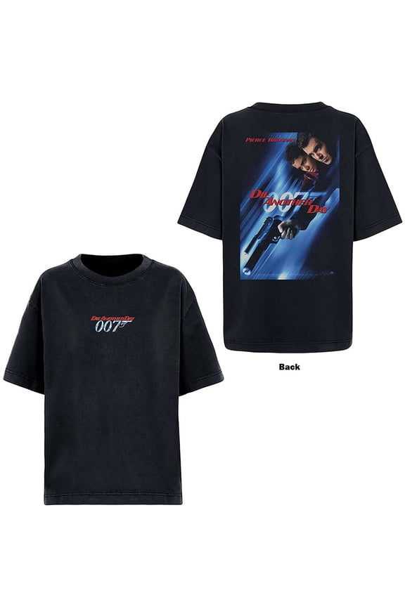 James Bond 007 Unisex T-Shirt Die Another Day (Back Print) (Small)
