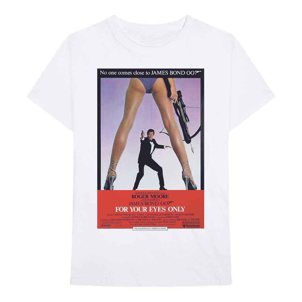 James Bond 007 Unisex T-Shirt For Your Eyes Poster (XX-Large