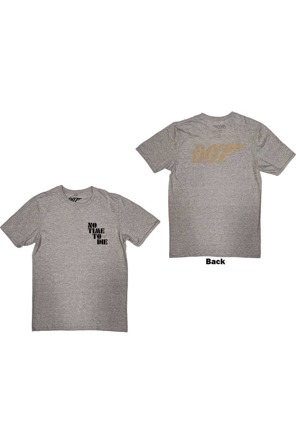 James Bond 007 Unisex T-Shirt No Time To Die & Logo (Medium)